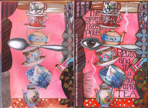 Teatem Pole before and after