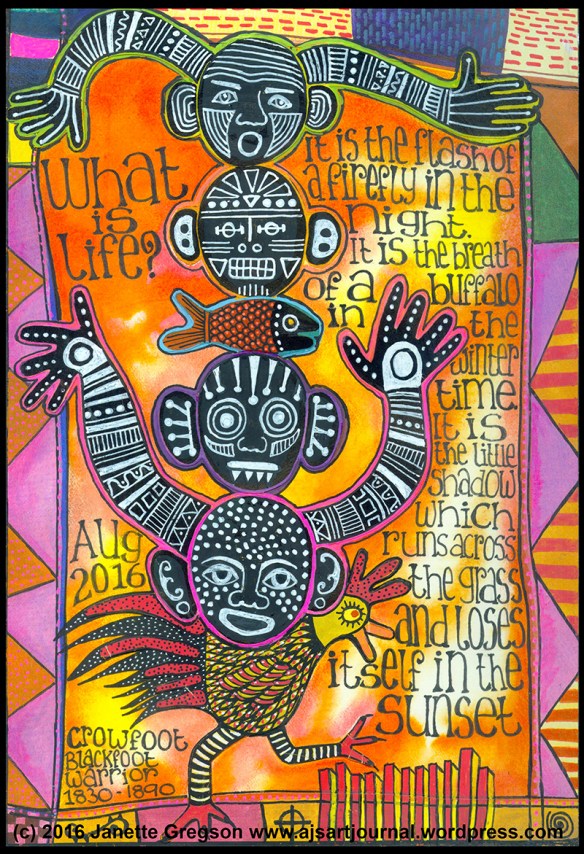 Page 3 What is Life collage and penwork small