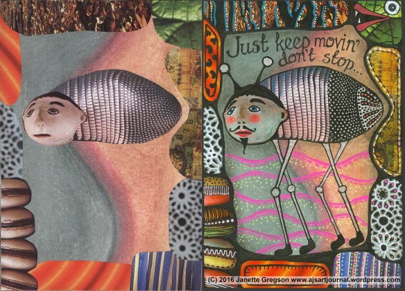 Keep movin' don't stop before and after penwork