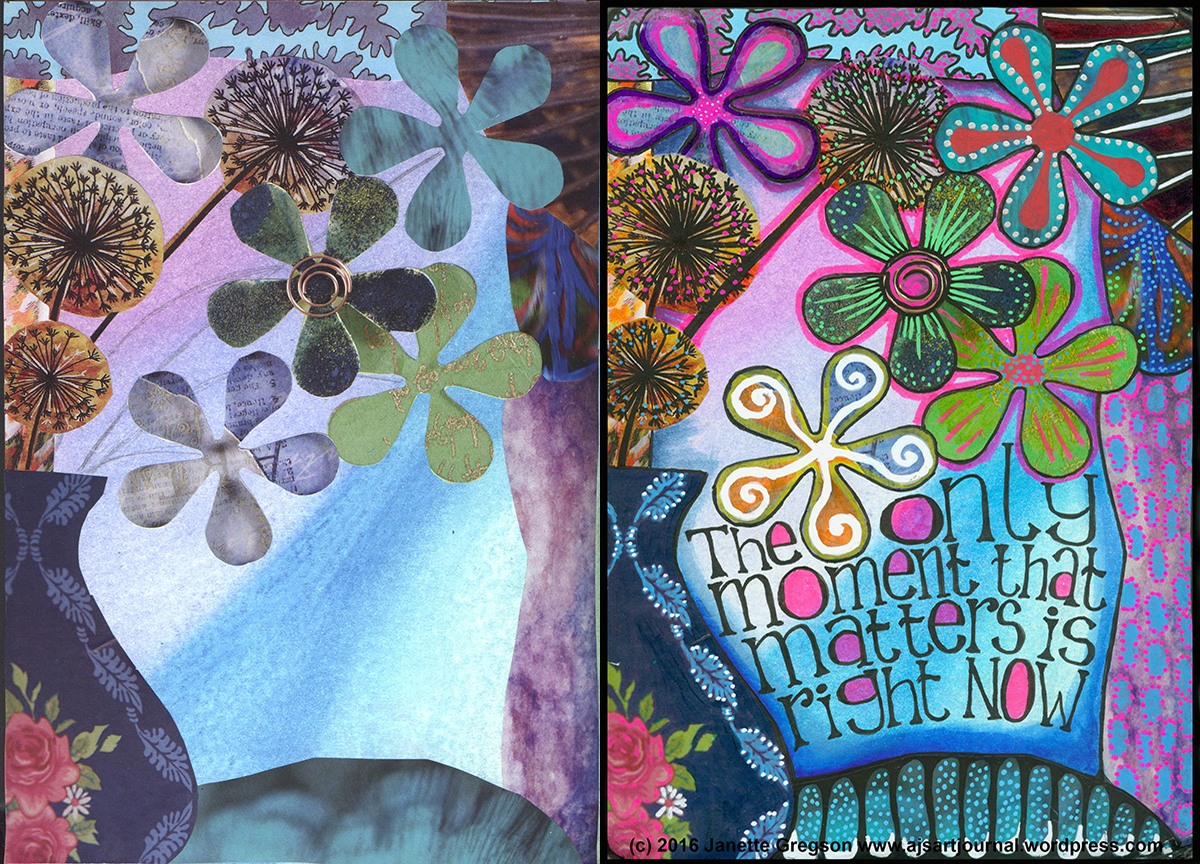 Back cover before and after