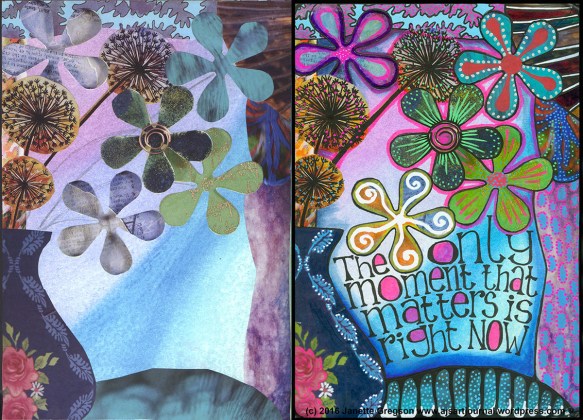 Back cover before and after