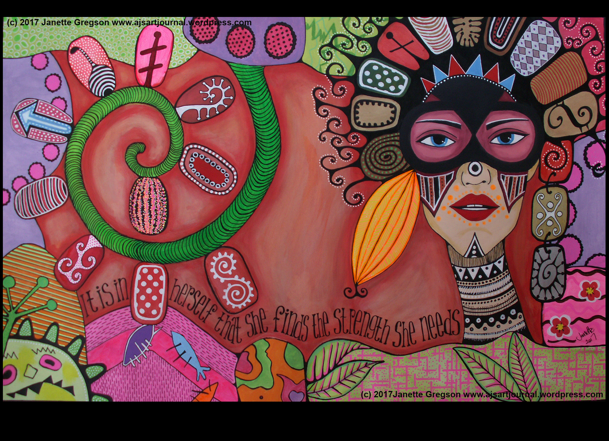 It is in herself for blog