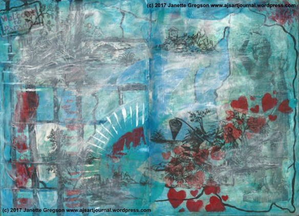 Welcome to Paradise spread with copyright